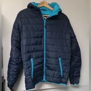Climate Concepts Womans Puffer Jacket Blue Sz L
